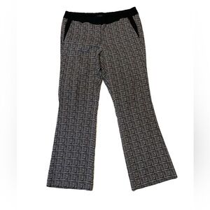 Lane Bryant houndstooth Black & White Business casual Boot Cut Pants womens 16